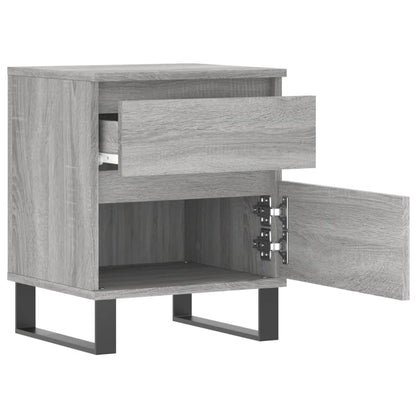Nachtkastje 40X35X50 Cm Bewerkt Hout Grijs Sonoma Eikenkleurig