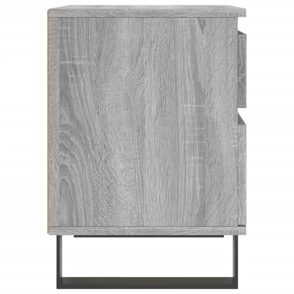 Nachtkastje 40X35X50 Cm Bewerkt Hout Grijs Sonoma Eikenkleurig