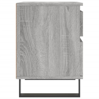 Nachtkastje 40X35X50 Cm Bewerkt Hout Grijs Sonoma Eikenkleurig
