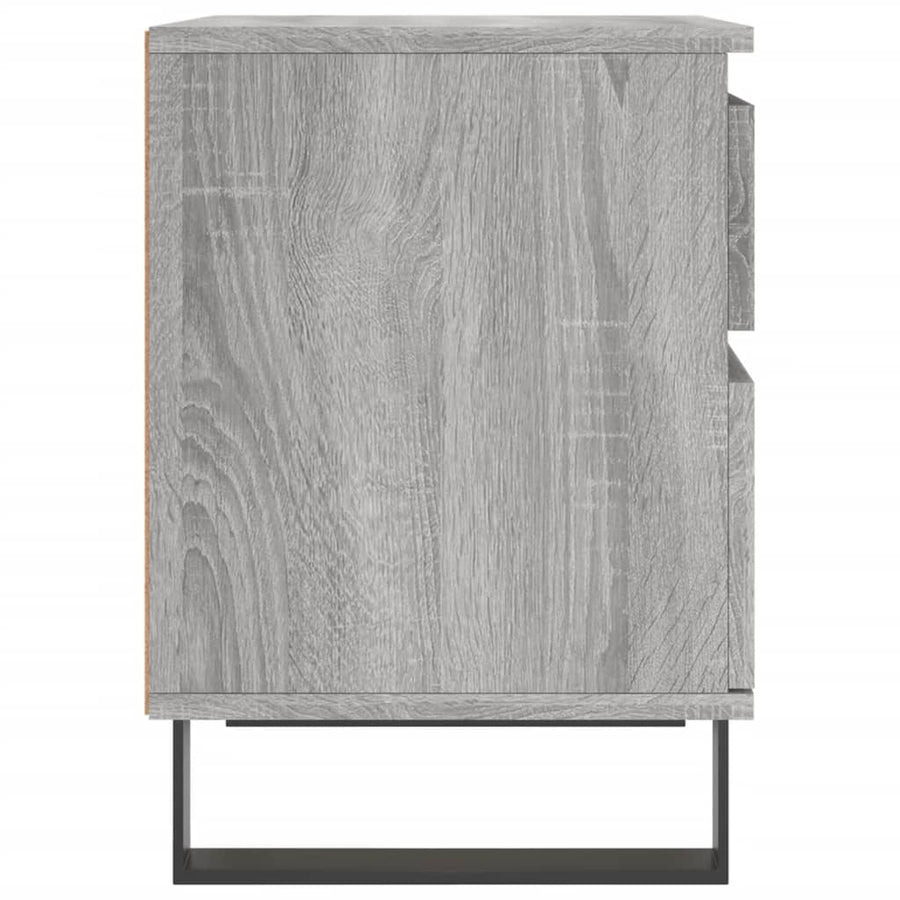 Nachtkastje 40X35X50 Cm Bewerkt Hout Grijs Sonoma Eikenkleurig