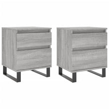 Nachtkastjes 2 St 40X35X50 Cm Bewerkt Hout Grijs Sonoma Eiken