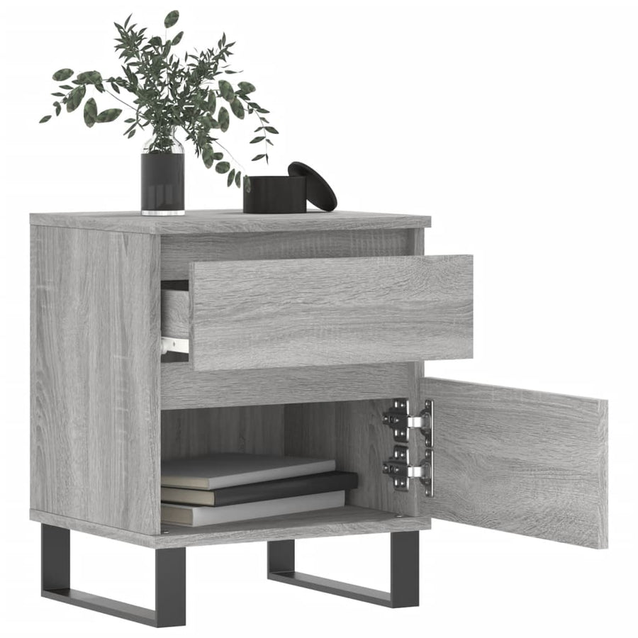 Nachtkastjes 2 St 40X35X50 Cm Bewerkt Hout Grijs Sonoma Eiken