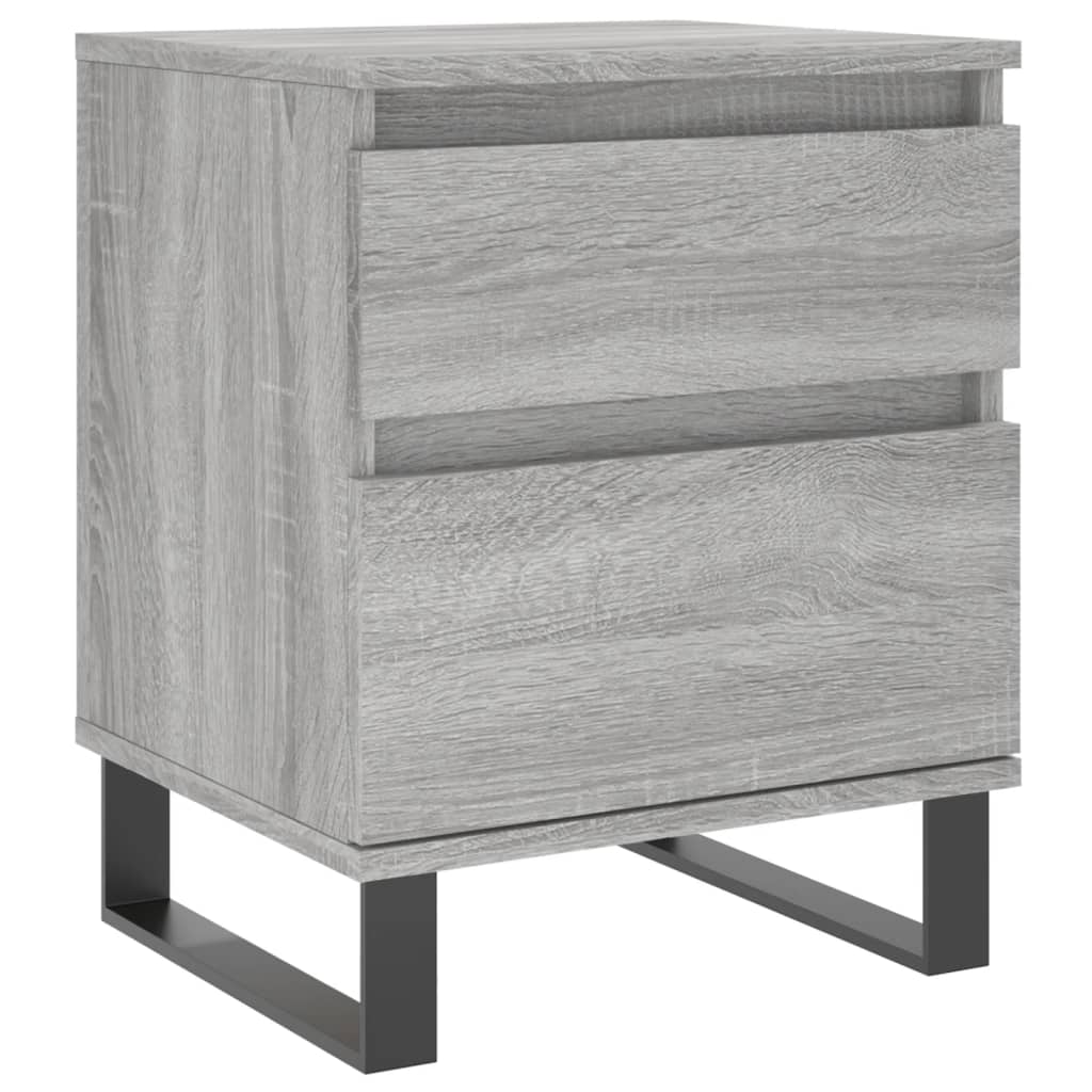 Nachtkastjes 2 St 40X35X50 Cm Bewerkt Hout Grijs Sonoma Eiken