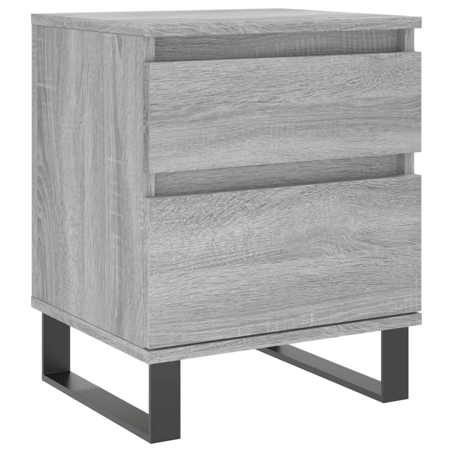 Nachtkastjes 2 St 40X35X50 Cm Bewerkt Hout Grijs Sonoma Eiken