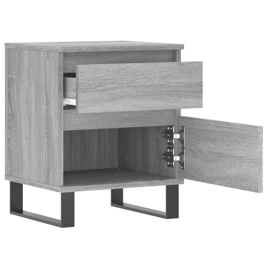 Nachtkastjes 2 St 40X35X50 Cm Bewerkt Hout Grijs Sonoma Eiken