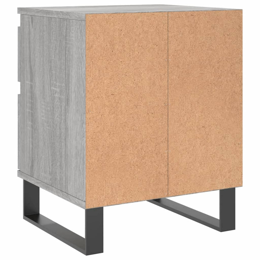 Nachtkastjes 2 St 40X35X50 Cm Bewerkt Hout Grijs Sonoma Eiken