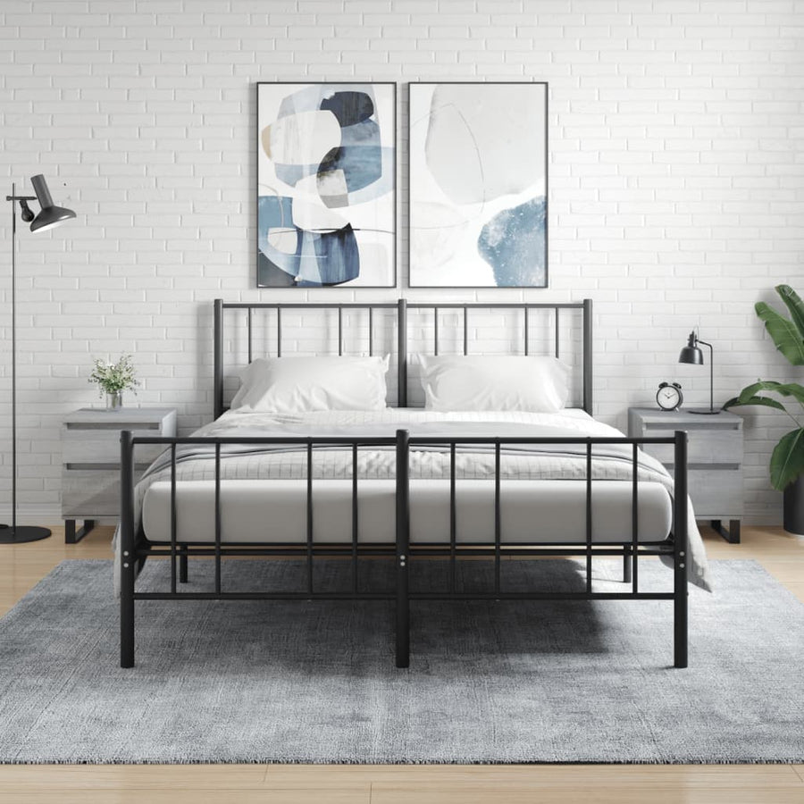 Nachtkastjes 2 St 40X35X50 Cm Bewerkt Hout Grijs Sonoma Eiken