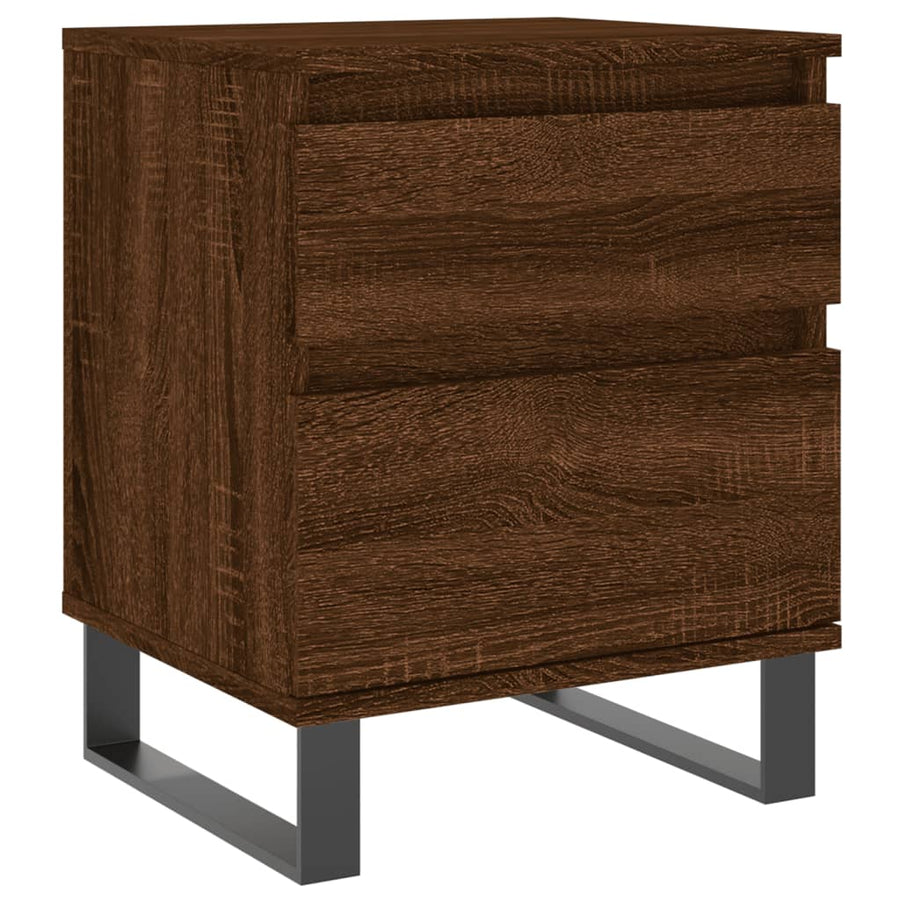 Nachtkastjes 2 St 40X35X50 Cm Bewerkt Hout Bruin Eikenkleur