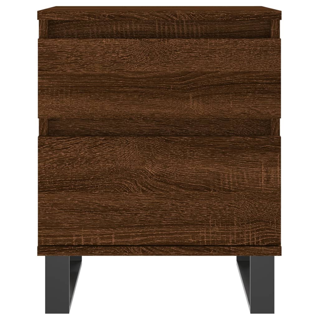 Nachtkastjes 2 St 40X35X50 Cm Bewerkt Hout Bruin Eikenkleur