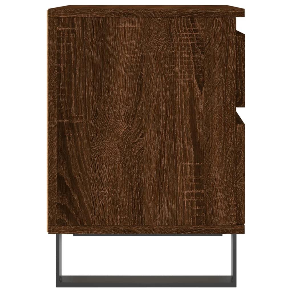 Nachtkastjes 2 St 40X35X50 Cm Bewerkt Hout Bruin Eikenkleur