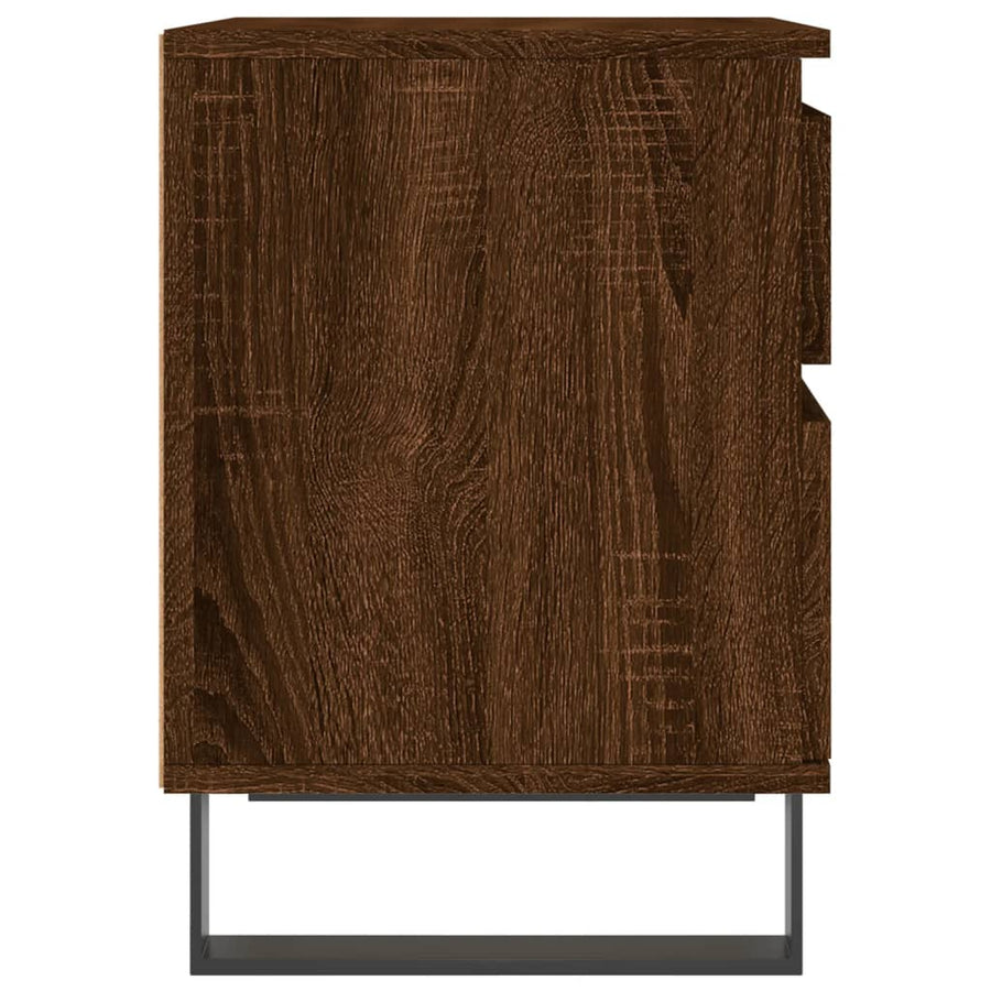 Nachtkastjes 2 St 40X35X50 Cm Bewerkt Hout Bruin Eikenkleur