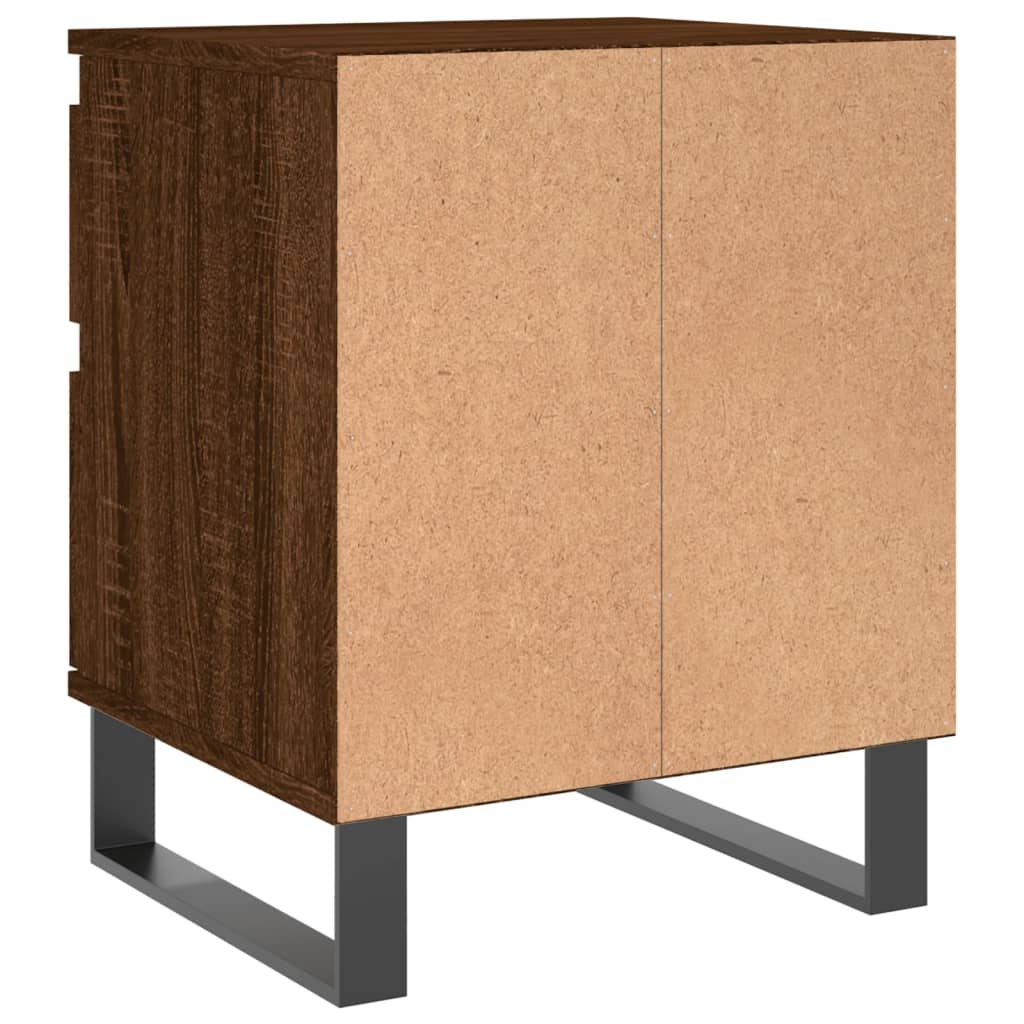 Nachtkastjes 2 St 40X35X50 Cm Bewerkt Hout Bruin Eikenkleur