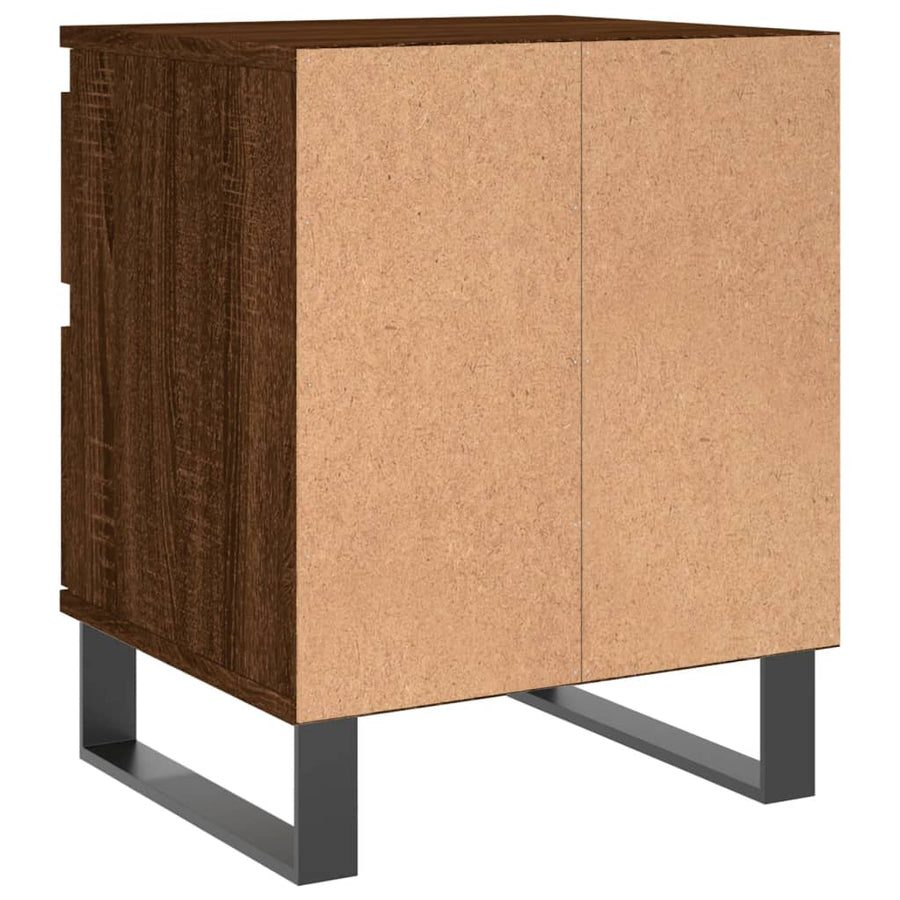 Nachtkastjes 2 St 40X35X50 Cm Bewerkt Hout Bruin Eikenkleur