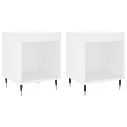 Nachtkastjes 2 St 40X35X50 Cm Bewerkt Hout Wit