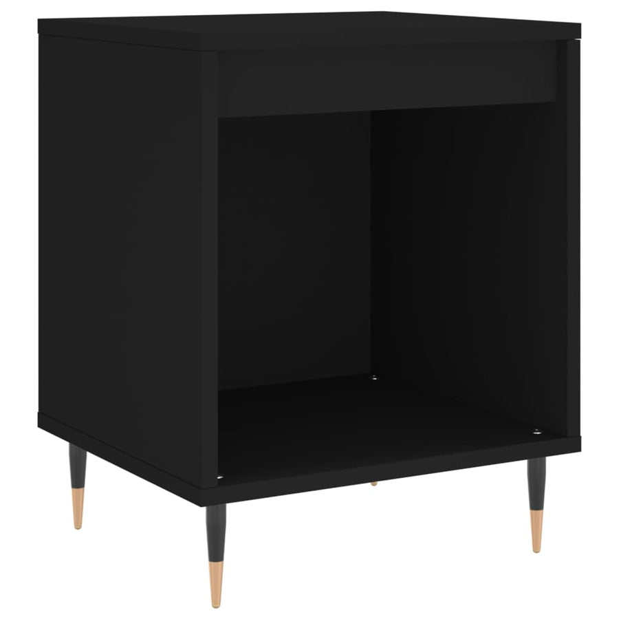 Nachtkastje 40X35X50 Cm Bewerkt Hout 1 Zwart
