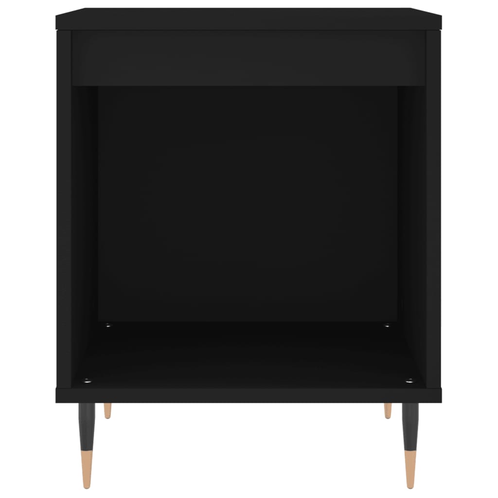 Nachtkastje 40X35X50 Cm Bewerkt Hout 1 Zwart