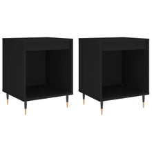 Nachtkastjes 2 St 40X35X50 Cm Bewerkt Hout Zwart