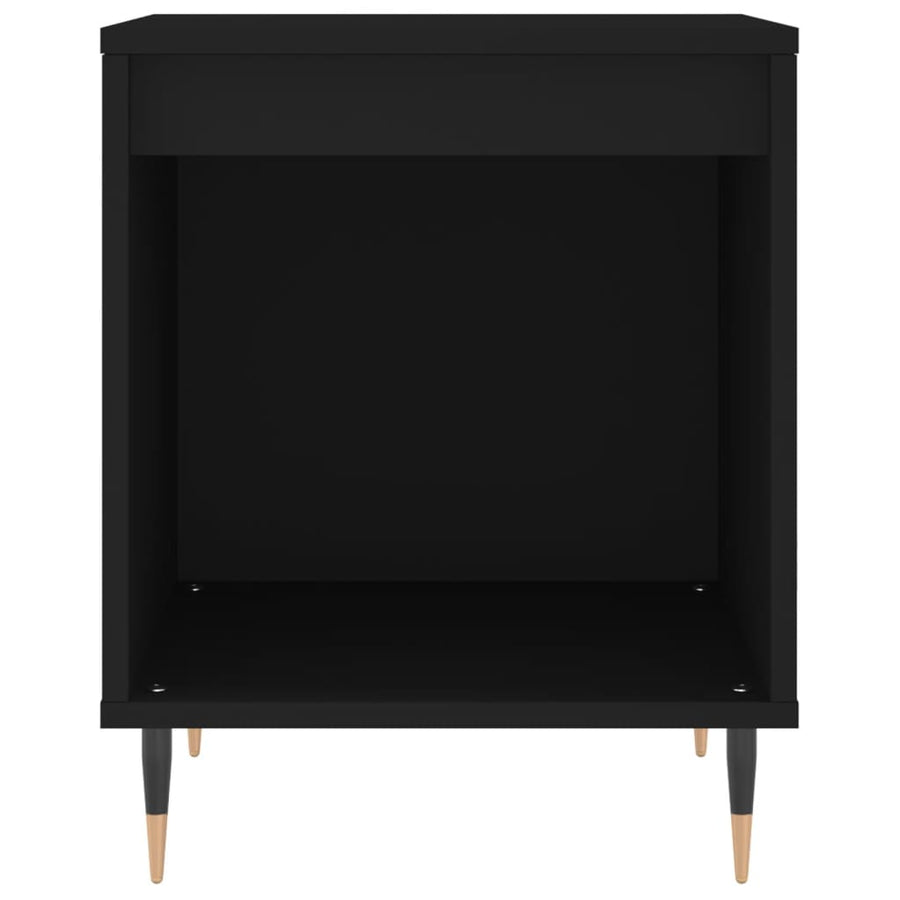 Nachtkastjes 2 St 40X35X50 Cm Bewerkt Hout Zwart