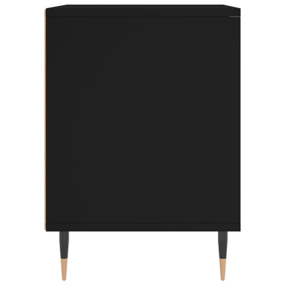 Nachtkastjes 2 St 40X35X50 Cm Bewerkt Hout Zwart