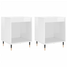 Nachtkastjes 2 St 40X35X50 Cm Bewerkt Hout Hoogglans Wit