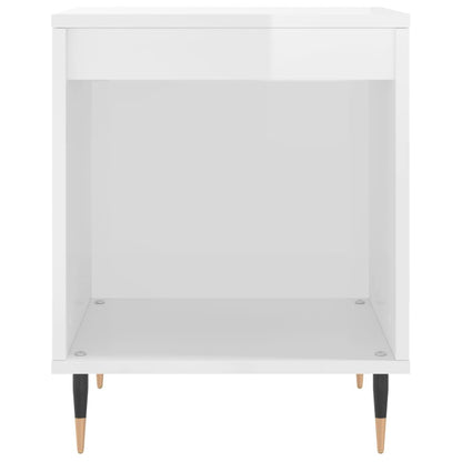 Nachtkastjes 2 St 40X35X50 Cm Bewerkt Hout Hoogglans Wit