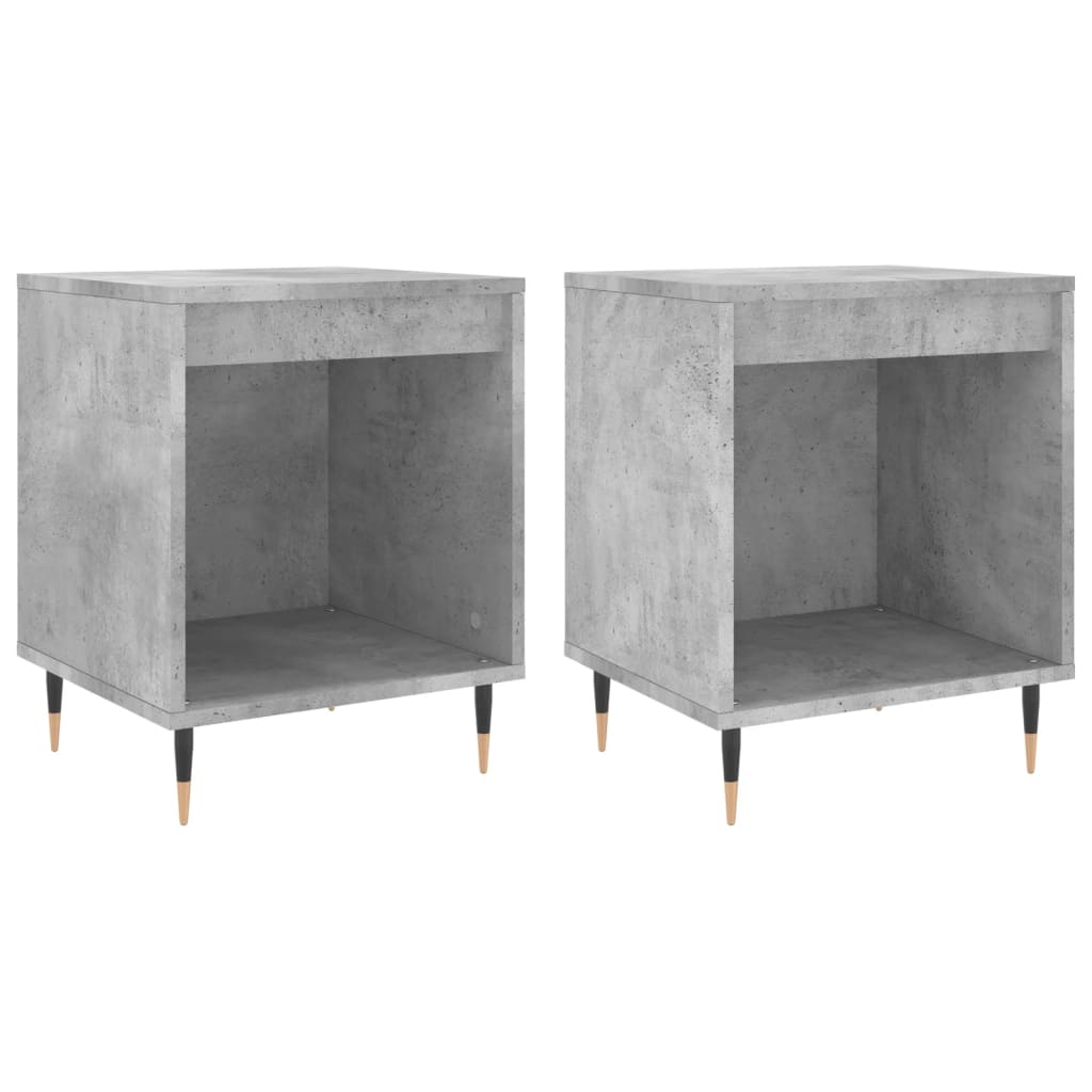 Nachtkastjes 40X35X50 Cm Bewerkt Hout 2 Betongrijs