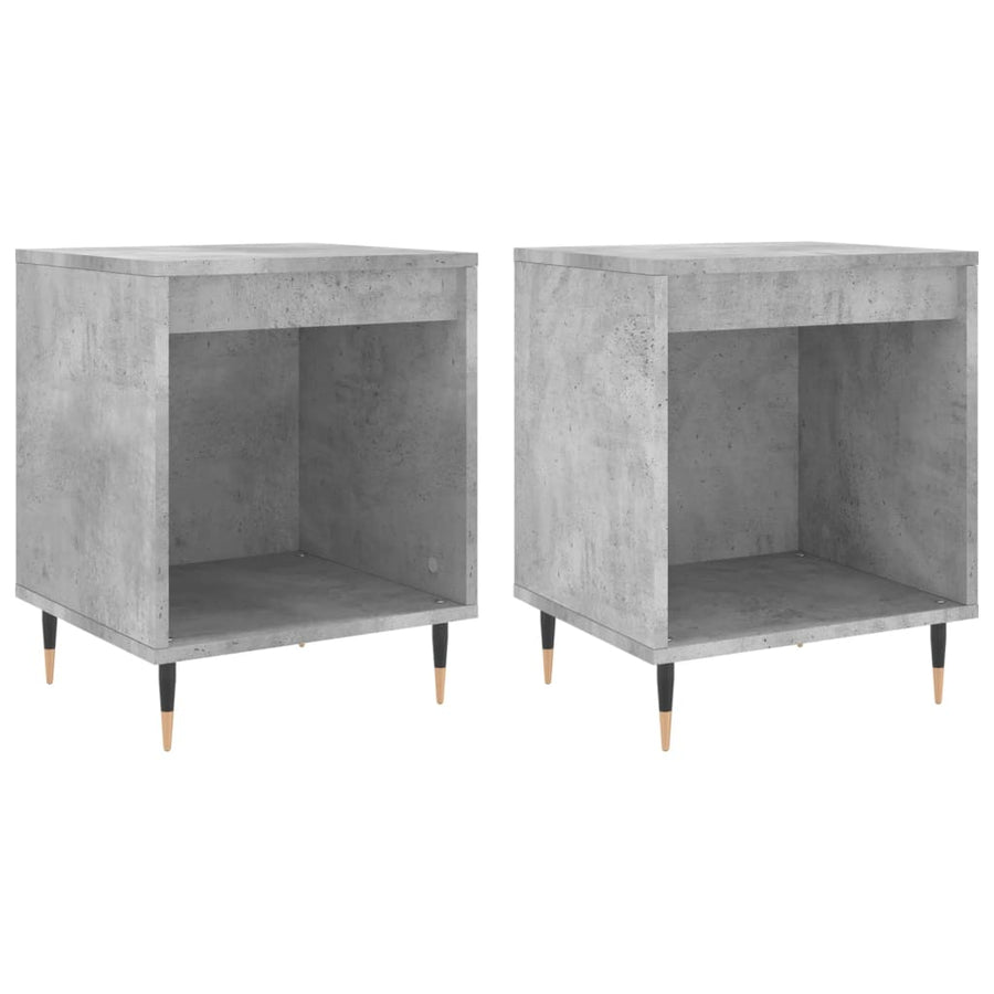 Nachtkastjes 40X35X50 Cm Bewerkt Hout 2 Betongrijs