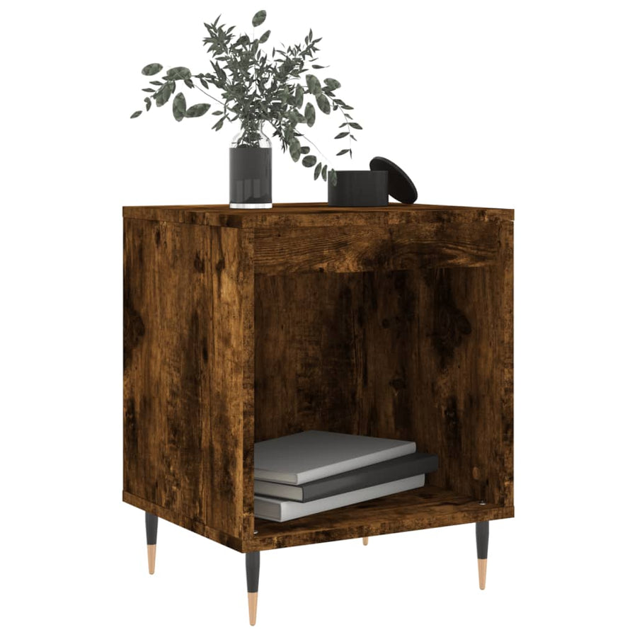 Nachtkastjes 2 St 40X35X50 Cm Bewerkt Hout Gerookt Eikenkleurig