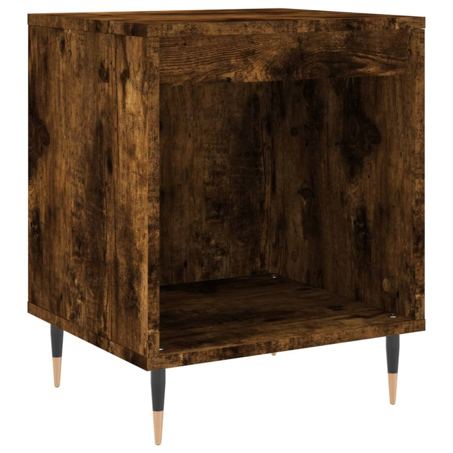 Nachtkastjes 2 St 40X35X50 Cm Bewerkt Hout Gerookt Eikenkleurig