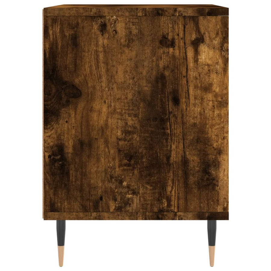 Nachtkastjes 2 St 40X35X50 Cm Bewerkt Hout Gerookt Eikenkleurig