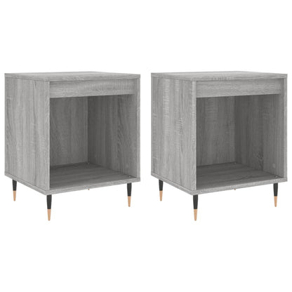 Nachtkastjes 2 St 40X35X50 Cm Bewerkt Hout Grijs Sonoma Eiken