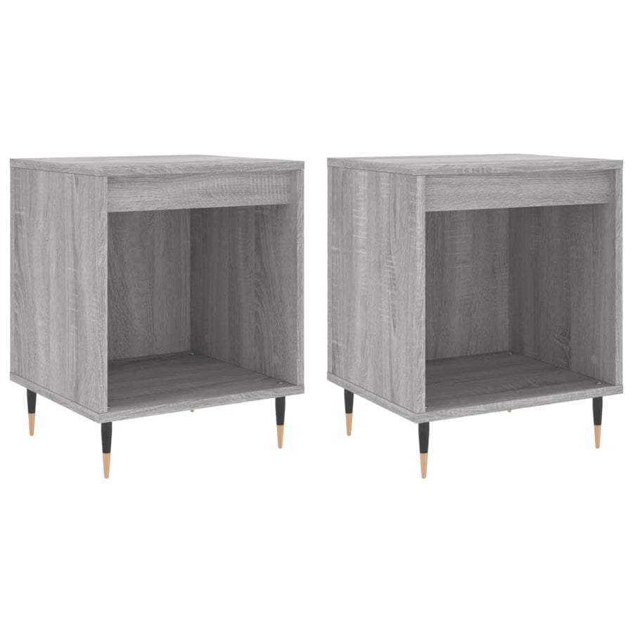 Nachtkastjes 2 St 40X35X50 Cm Bewerkt Hout Grijs Sonoma Eiken