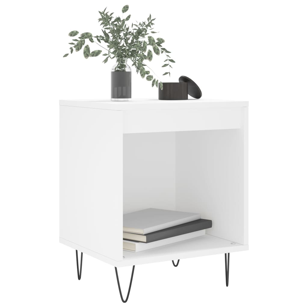 Nachtkastjes 2 St 40X35X50 Cm Bewerkt Hout Wit