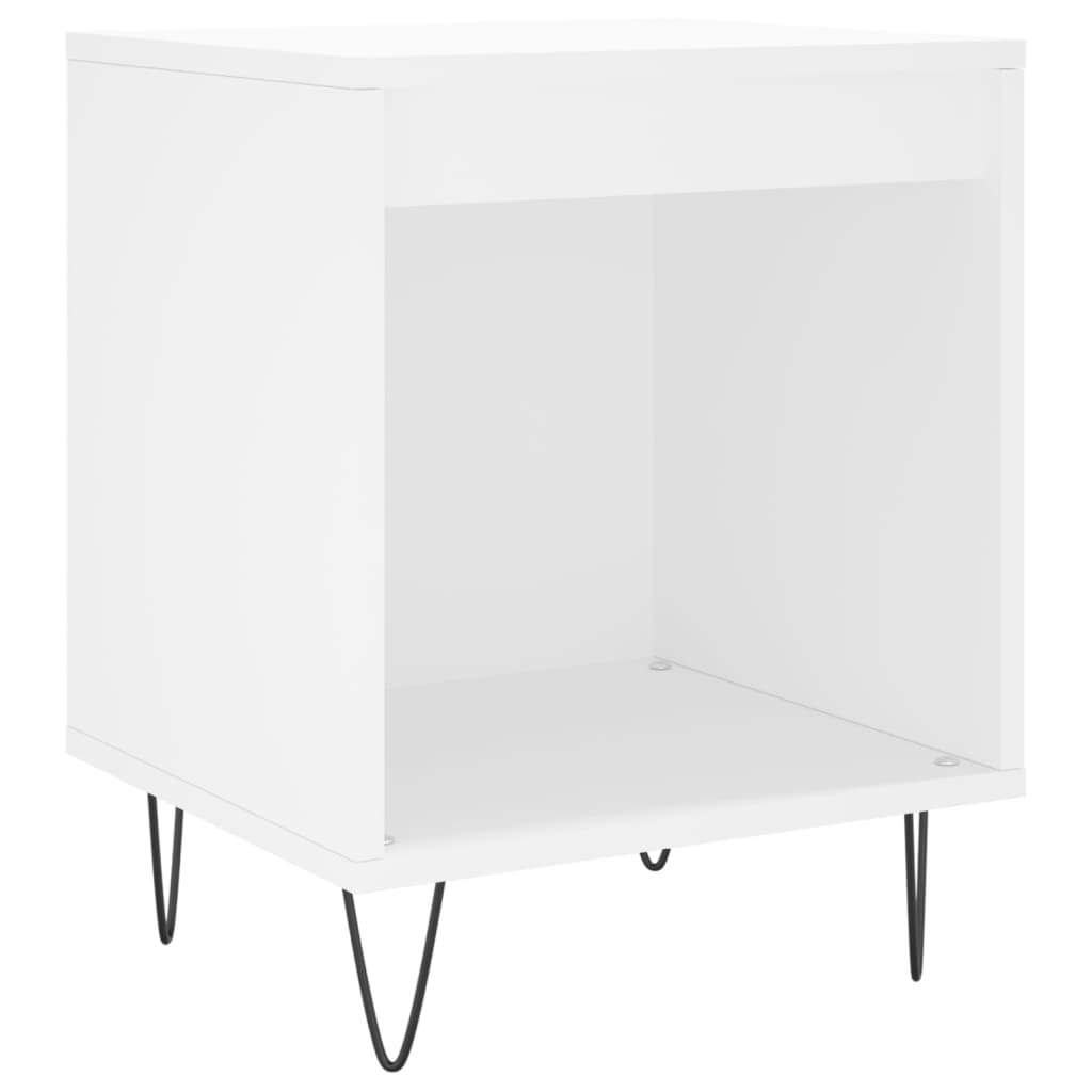 Nachtkastjes 2 St 40X35X50 Cm Bewerkt Hout Wit