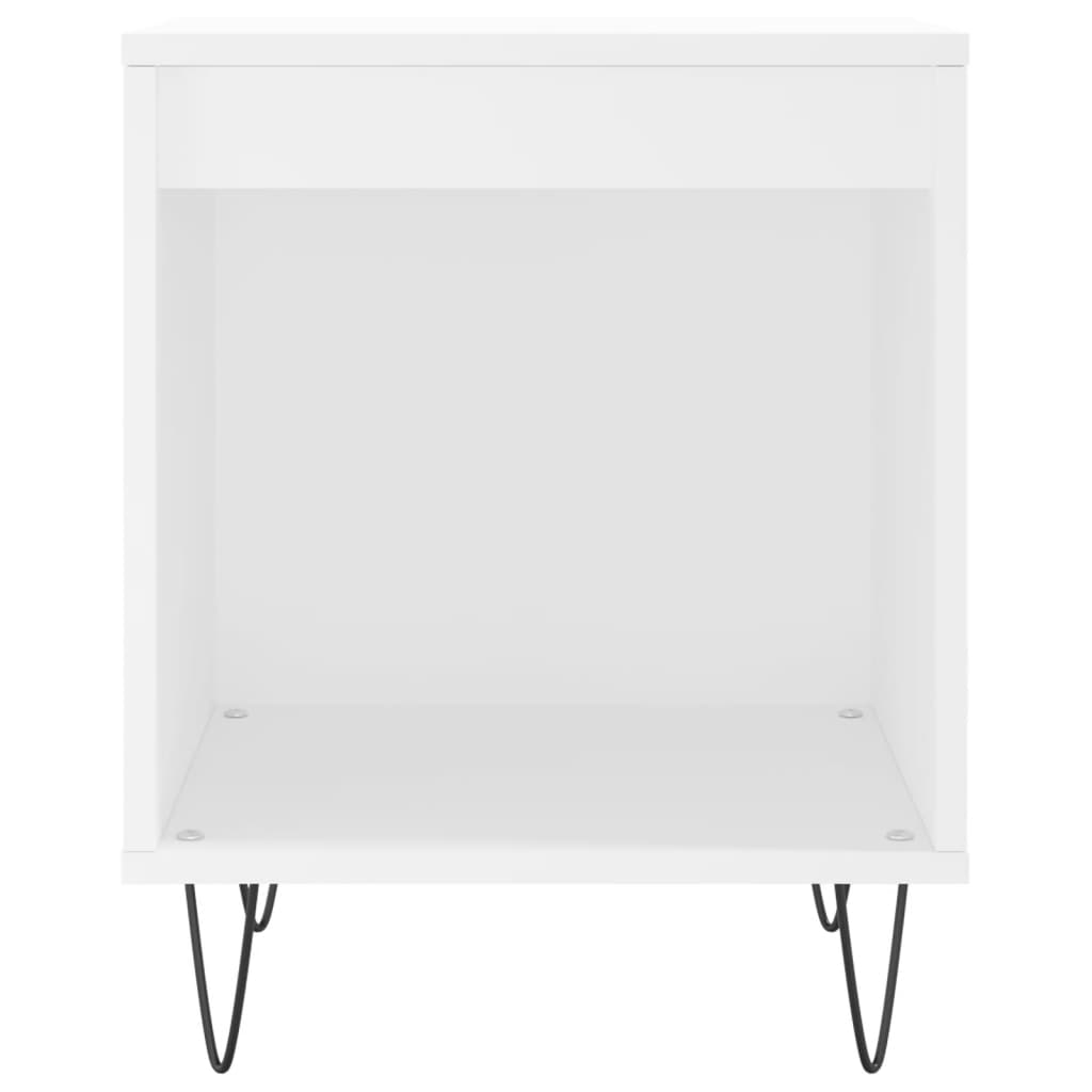 Nachtkastjes 2 St 40X35X50 Cm Bewerkt Hout Wit