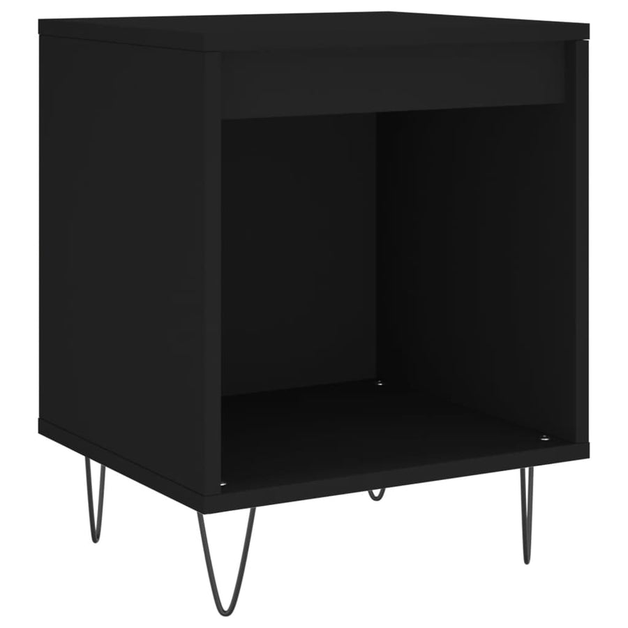 Nachtkastjes 2 St 40X35X50 Cm Bewerkt Hout Zwart