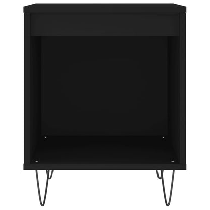 Nachtkastjes 2 St 40X35X50 Cm Bewerkt Hout Zwart