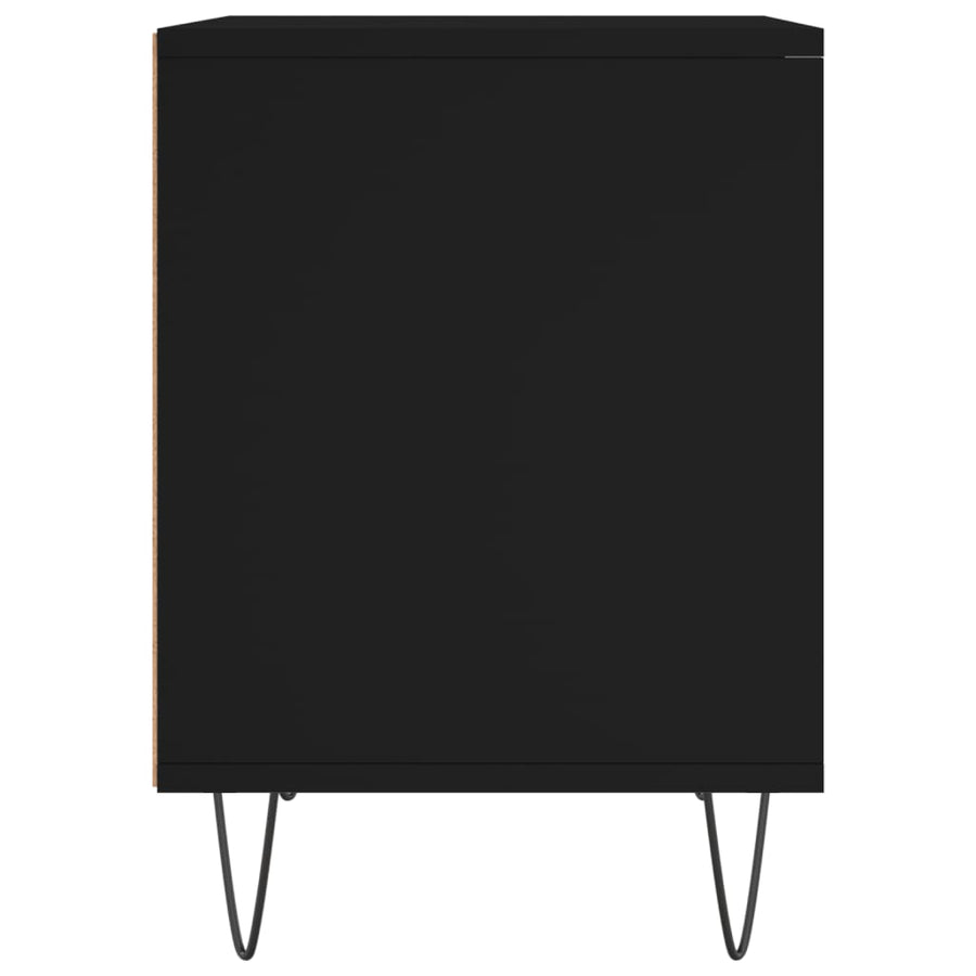 Nachtkastjes 2 St 40X35X50 Cm Bewerkt Hout Zwart