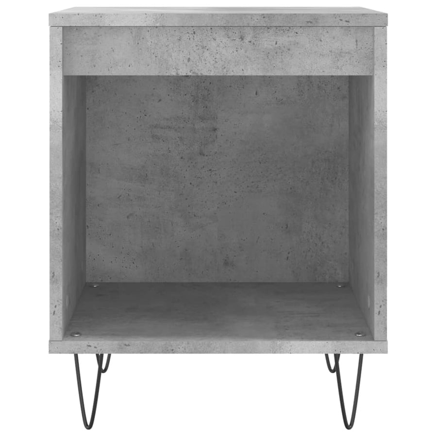 Nachtkastje 40X35X50 Cm Bewerkt Hout Betongrijs
