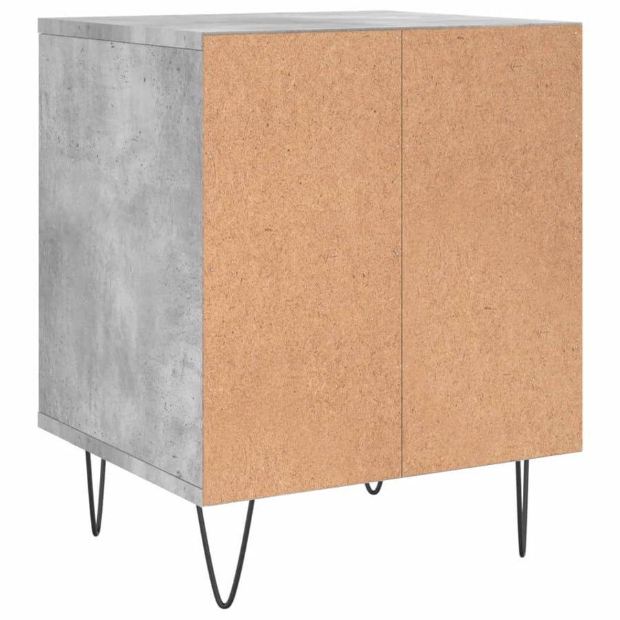 Nachtkastje 40X35X50 Cm Bewerkt Hout Betongrijs