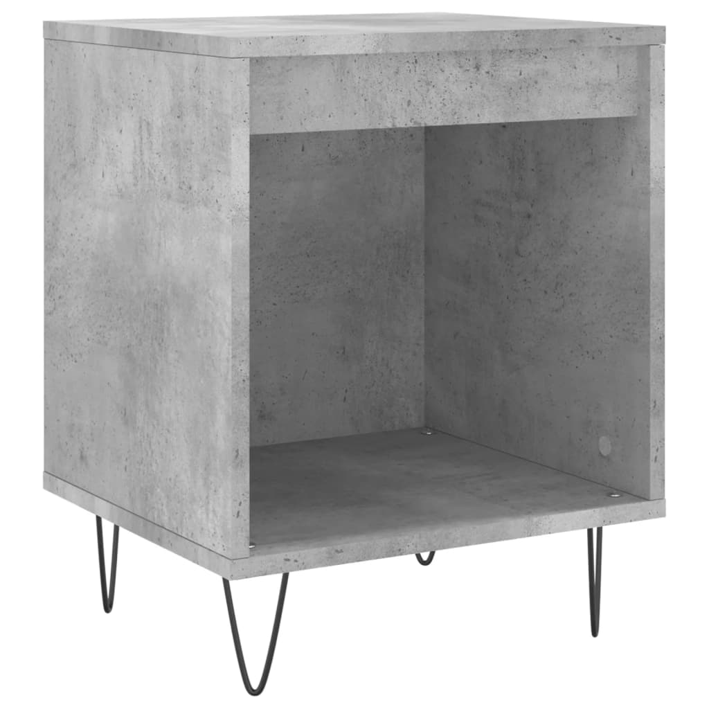 Nachtkastjes 2 St 40X35X50 Cm Bewerkt Hout Betongrijs