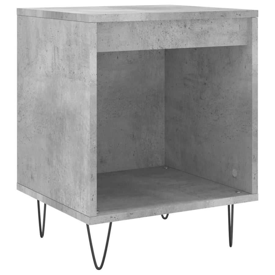 Nachtkastjes 2 St 40X35X50 Cm Bewerkt Hout Betongrijs