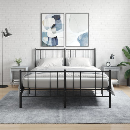 Nachtkastjes 2 St 40X35X50 Cm Bewerkt Hout Betongrijs