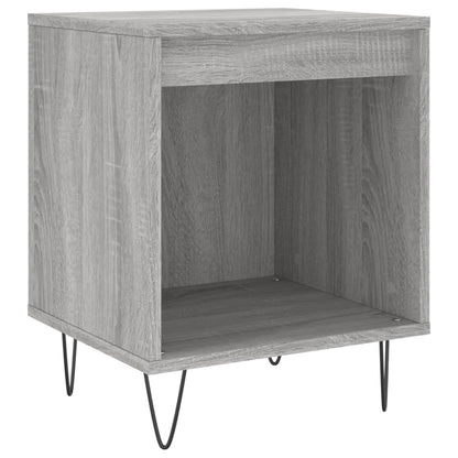 Nachtkastje 40X35X50 Cm Bewerkt Hout Eikenkleurig 1 Grijs sonoma