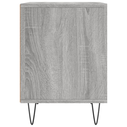 Nachtkastje 40X35X50 Cm Bewerkt Hout Eikenkleurig 1 Grijs sonoma