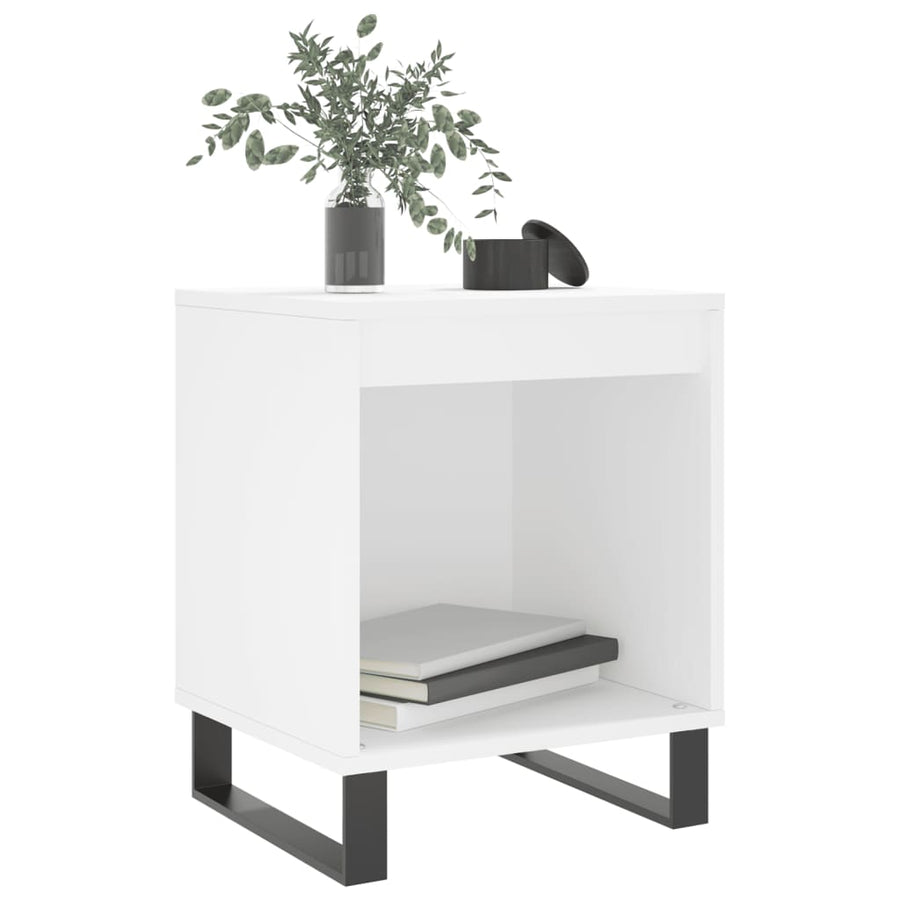 Nachtkastjes 2 St 40X35X50 Cm Bewerkt Hout Wit