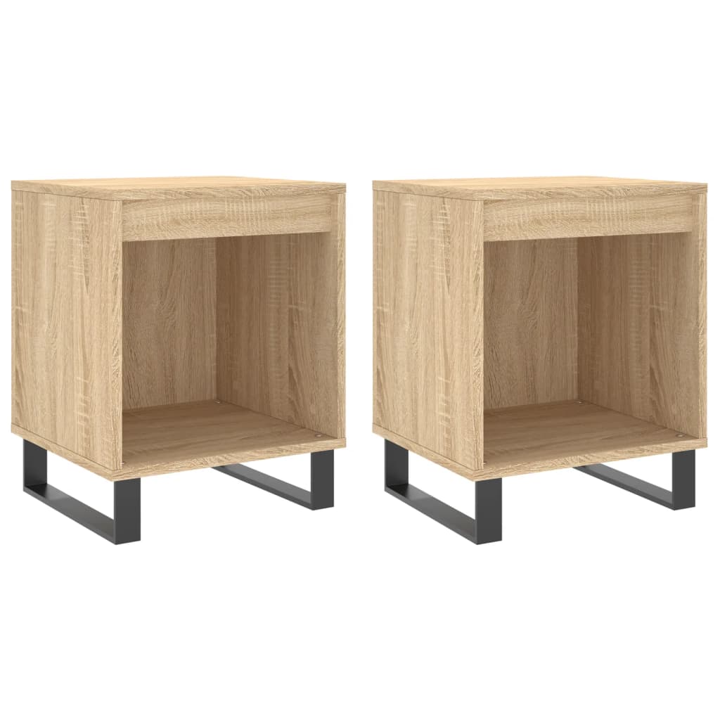 Nachtkastjes 2 St 40X35X50 Cm Sonoma Eikenkleurig