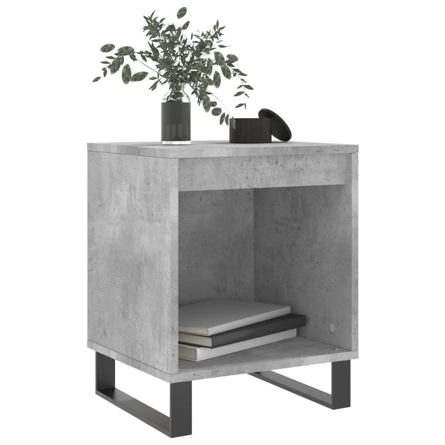 Nachtkastjes 2 St 40X35X50 Cm Bewerkt Hout Betongrijs