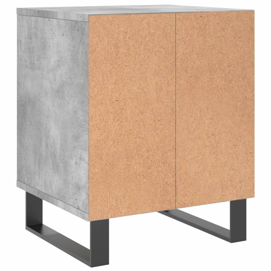 Nachtkastjes 2 St 40X35X50 Cm Bewerkt Hout Betongrijs