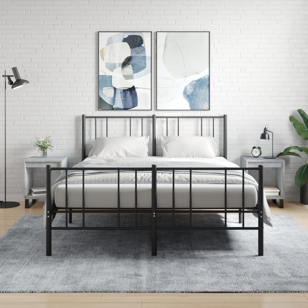 Nachtkastjes 2 St 40X35X50 Cm Bewerkt Hout Betongrijs